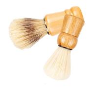Hohopeti 2 pièces Brosse à Barbe Homme Bois avec Poils Nylon Brosse Rasage Légère et Pratique pour Voyage et Salon Cadeau Fête des Pères