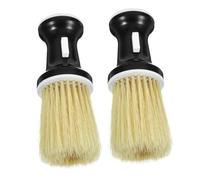 Hohopeti 2 pièces Brosse Cou Coiffeur avec Tête Détachable pour Nettoyage Cheveux et Massage Chevelu Brosse Plumeau Barber à Poils Doux pour Salon et Usage Domestique