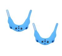 Hohopeti 2 Pièces Chapeau de Bain Ajustable pour Garçon Fille Lot de Protection des Yeux Oreilles Bonnet de Shampooing Pratique pour Coupe de Cheveux et Protection Solaire Eva Bleu