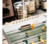 Hohopeti 2 pièces Compteur Points Babyfoot Multifonction Barres de Score Portables Plastique Indicateurs Compacts pour Football de Table Lot de Noir et Blanc