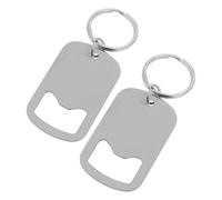 Hohopeti 2 Pièces Décapsuleur Porte-clés Inox Ouvre-bouteille Portable Multifonction Robuste pour Camping Cuisine et Bar