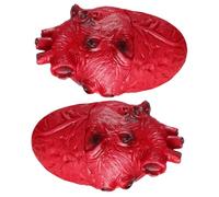 Hohopeti 2 Pièces Décoration Halloween Cœurs Factices Vinyle Sanglant pour Maison Hantée Ambiance Horreur Intérieure Extérieure