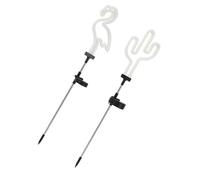 Hohopeti 2 pièces Lampe Solaire Extérieure Oiseau Tropical et Cactus Décoratif LED Éclairage Jardin Solaire sans Fil Décoration Lumineuse pour Chemins et Espaces Verts