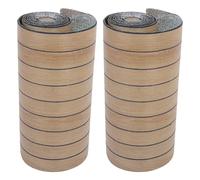 Hohopeti 2 Pièces Lot de 2 Panneaux Muraux Autocollants 3d à Motif Quadrillé Imitation Chêne, Imperméables et Épais, 40 X 300 Cm, Décoratifs et Isolants, pour Salle de Bain, Cloison et