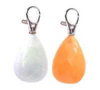 Hohopeti 2 pièces Lot de Pendentifs Lumineux Rechargeables Étanches pour Chien Lumière de Sécurité Nocturne Visible pour Animaux Décoration Suspendue Pratique