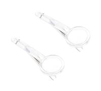 Hohopeti 2 Pièces Loupe Portable avec Pince Multifonction Loupe de Poche Manuelle pour Bijoux Réparation et Observation Transparent