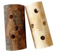 Hohopeti 2 pièces Mâcher Bois de Pommier Naturel pour Petits Animaux Bâtonnet à Ronger Multifonction pour Lapins Cochons Hamsters Favorise Hygiène Dentaire et Réduit Les Comportements de