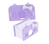 Hohopeti 2 pièces Maison Escapade pour Hamster et Petits Animaux Cachette Multifonctionnelle et Tunnel de Jeu Abri Privé pour Détente et Repos