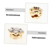 Hohopeti 2 Pièces Manchette Femme Fleur avec Scintillants Boutons Manchette Femme Raffinés pour Chemises Habillées Accessoires Personnalisés pour Tenue Formelle