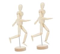 Hohopeti 2 pièces Mannequin Articulé Lot de Figurines à Peindre pour Dessin Pose Ajustable Décoration Artistique et Outil Créatif pour Artistes et Ateliers