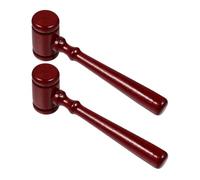 Hohopeti 2 Pièces Marteau de Juge Bois Lot de Accessoire de Costume pour Juge Avocat Commissaire Priseur Robuste pour Fête Halloween et Jeux de Rôle