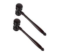 Hohopeti 2 pièces Marteaux de Juge Bois Solide Maillets Compacts pour Enchères Cosplay et Jeux de Rôle Outils Portables Professionnels pour Juges et Commissaires-Prise