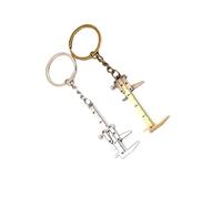 Hohopeti 2 pièces Mini Porte-clés Pied à Coulisse Métal Outil de Mesure de Précision pour Mesures Internes Externes Profondeur et Marches Pratique et Portable