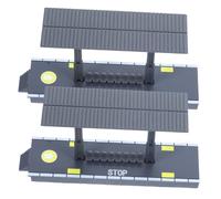 Hohopeti 2 pièces Modèle de Gare Ferroviaire DIY Plateforme de Station Miniature Plastique Décor de Paysage Ferroviaire pour Modélisme et Maquette