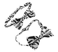 Hohopeti 2 Pièces Nœuds pour Hommes Pré-noués Réglables avec Imprimé Zèbre Accessoires Élégants pour Mariages Banquets et Soirées Habillées