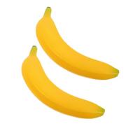 Hohopeti 2 pièces Orff Instrument Simulated Plastic Banana Shaker Set Realistic Texture Rattles Rhythm Toys for Family Play Educational Sandbox