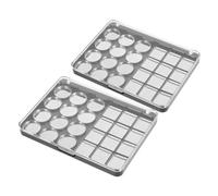 Hohopeti 2 pièces Palette Vide pour Fard à Paupières Couleurs Plateau Métallique Léger et Fin Rangement Personnalisable pour Maquillage DIY Lot