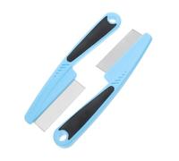 Hohopeti 2 pièces Peigne Fin pour Brosse Pelliculaire Ergonomique pour Garçon Fille et Animaux Peigne Professionnel Inox pour Types de Cheveux