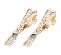 Hohopeti 2 pièces Pince à Cravate Design Couverts Élégante Homme Accessoire Business Mariage Bureau 2PCS