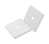 Hohopeti 2 Pièces Plaque de Recouvrement de Prise Ronde Vierge, Blanche Plaque D'écusson Mural en Plastique, Modèle 86, Trou 12mm, Adhésive, Amovible pour Trous de Plomberie
