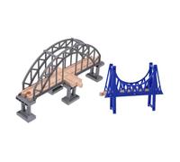 Hohopeti 2 Pièces Pont Suspendu de Train Accessoires de Modélisme Ferroviaire Éducatif DIY pour Garçon Fille Ponts Suspendus Amusants pour Développement Intellectuel et Jeu Créatif