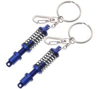 Hohopeti 2 Pièces Porte-clés Amortisseur Ressorts Bleu Modèle Suspension Auto Simple et Cadeau Anniversaire et Accessoire de décoration