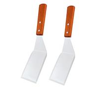 Hohopeti 2 pièces Spatules de Cuisine Inox à Manche Pelle à Steak et Pizza Ergonomique Antidérapante Ustensiles pour Barbecue et Cuisson