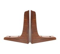 Hohopeti 2 Pièces Support Étagère Flottante Bambou et Bois Équerre Murale Robuste et Réversible pour Étagères Murales Décoratives Support Charge Lourde pour Cuisine Bureau Salon Foncé