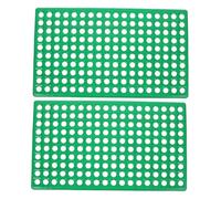 Hohopeti 2 pièces Tapis de Sol pour Cage de Lapin Abs avec Ronds pour Ventilation et Gestion des Déchets Tapis Anti-saleté pour Lapins Cochons Hamsters et Petits Rongeurs