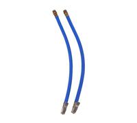 Hohopeti 2 pièces Tuyau Extension Gonfleur Pneu avec Embout Manomètre Raccord Étanche Caoutchouc Bleu Adaptateur Pompe à Air Voiture Remplacement et Facile à Installer