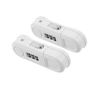 Hohopeti 2 Pièces Verrou Placard Code Child Safety Cabinet Door Freezer Door Lock with Password Abs White