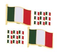Hohopeti 20 pièces Broche Drapeau Italien Métal Épingle Élégante pour Hommes et Femmes Accessoire Stable et Confortable pour Costume Chapeau Chemise pour Fêtes et Rassemblements
