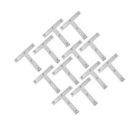 Hohopeti 20 pièces Lot de Équerres Plates T Renforcées pour Jonction Meuble Fixation Angle et Réparation Meubles Bois Support Plat Solide avec Encastrés Facile à Visser et Renforcer Tables