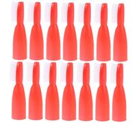 Hohopeti 20 Pièces Lot de Mini Brosses à Dents Doigt pour Prison Rouge Sécurité Renforcée Nettoyage Oral Adaptées Aux de Détention