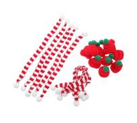 Hohopeti 20 Pièces Mini Woolen Hats and Scarves Set for Crafts Soft Vivid Knit Caps and Scarves for DIY Christmas Doll Decoration Tree Ornaments