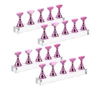 Hohopeti 20 pièces Présentoir Ongles Plastique Support Pratique pour Manucure Débutants et Salon Outils Nail Art Portable