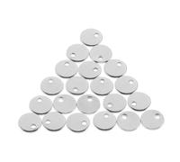 Hohopeti 200 pièces Breloques Bijoux Ronds Plats Acier Inoxydable Pendentifs Miniatures Décoratifs pour Fabrication de Bijoux DIY Accessoires pour Bracelets Colliers et Boucles Oreilles