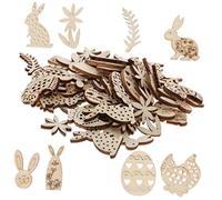 Hohopeti 200 pièces Décorations Pâques à Peindre Supports DIY et Naturels pour Graffiti Ornements à Personnaliser pour Fêtes et Éducation