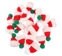 Hohopeti 20pièces Mini Chapeaux de Noël Décoration de Fête Créative Ornement Intérieur Accessoires DIY