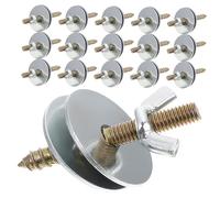 Hohopeti 24 Ensembles Kit Vis pour Cages Oiseaux et Petits Animaux Fixation Perchoirs Boulons Double Tête et Rondelles pour Support Stable et DIY