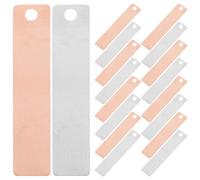 Hohopeti 24 paires d'électrodes en zinc et cuivre pour expériences scientifiques sur les piles à fruits - Plaques conductrices de cuivre et de zinc de 4 x 9 x 2 mm pour laboratoire de