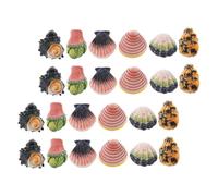 Hohopeti 24 Pièces Miniature Resin Seashells Aquarium Decor Ornaments Realistic Fish Tank Figurines Small Decorations for Home and Office