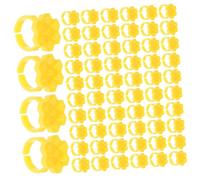 Hohopeti 250 Pièces Anneaux Colle Cils Hexagonaux Emplacements pour Extensions de Cils Mini Supports Usage Unique pour Colle à Contrôle Précis et Séchage Rapide