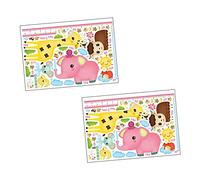 Hohopeti 2feuilles Toise Animaux Cartoons Amusants Stickers Muraux Amovibles Pour Décoration Chambre Garçon Fille De Height Chart