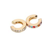 Hohopeti 2pièces Boucles Oreilles Clip c Alliage Chic Et Élégantes Boucles Oreille Fantaisies Femme Non Percées Lot Coloré Blanc Bijoux Pour Cadeau