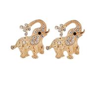 Hohopeti 2pièces Broche Éléphant Élégante Pin Décoratif Chic Alliage Avec Cristaux Accessoire Mode Pour Fête Des Mères Et Cadeau Pour Femmes Pour Écharpes Et Vêtements