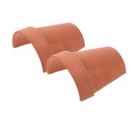 Hohopeti 2pièces Cachette pour Tortues Abri Décoratif Terre Cuite pour Reptiles Et Aquariums pour Geckos Lézards Et Animaux De Compagnie
