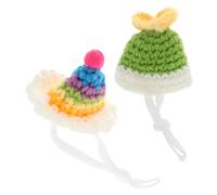 Hohopeti 2pièces Chapeaux pour Petits Animaux Tricot avec Sangles Réglables De Accessoires Adorables pour Hamsters Et Cochons pour Halloween Et Portraits Familiaux