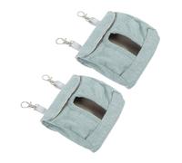Hohopeti 2pièces De Nourriture pour Cochons Alimentation Suspendus pour Petits Animaux Facile à Nettoyer Et Réutilisables Ajustables Selon Vos Besoins Couleur Bleue