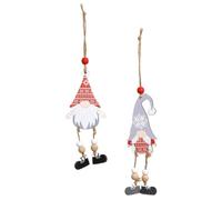 Hohopeti 2pièces Décorations Bois De GNOME pour Noël Ornements Suspendus pour Sapin De Noël Décorations De Fête avec Personnages sans Visage Ambiance Champêtre Et Photo Prop